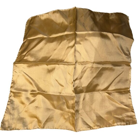 Block Freres ITALY vintage 100% SILK Holiday gold metallic shimmer pocke… - Picture 1 of 3